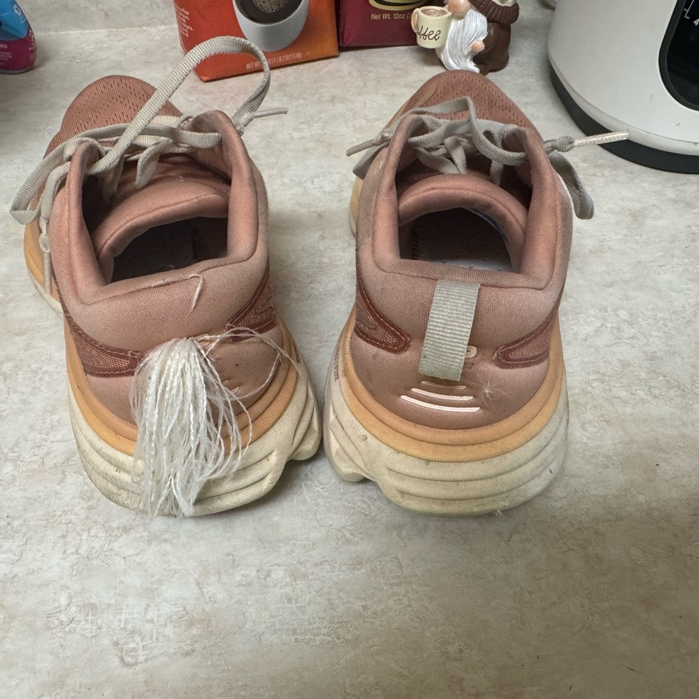 Hoka One One Women's Shoes in Pink and Cream